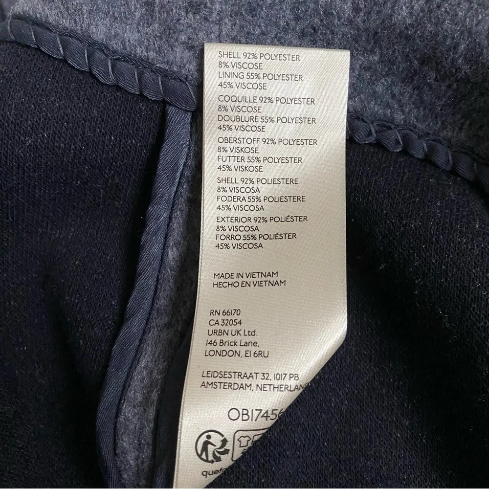 Free People Mina Cropped Wrap Coat Jacket | Size Large - Picture 11 of 11